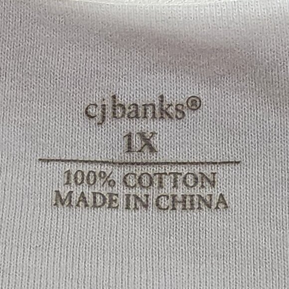 2pk CJ Banks White Cotton Satin Trim Sleeveless Camisole Tank Layering Top Sz 1X - Picture 14 of 16